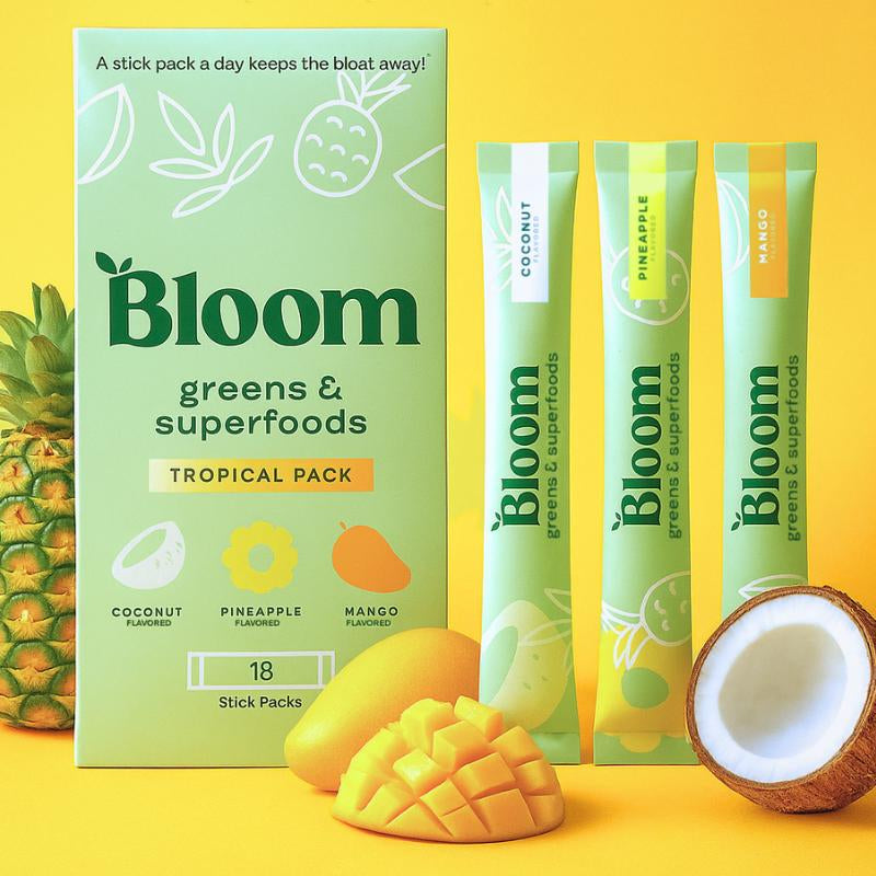 Bloom Nutrition Greens & Superfoods Tropical Pack (18 Sticks)