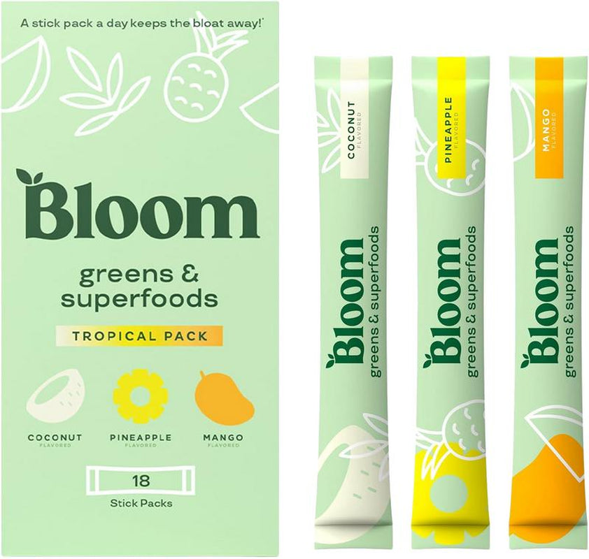 Bloom Nutrition Greens & Superfoods Tropical Pack (18 Sticks)